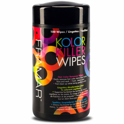 Picture of Framar Kolor Killer Wipes - Hair Dye Remover, Hair Color Remover - Wipes Dispenser of 100