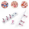 Picture of JUSTOTRY 2 Sets Nail Holder Stand for Press on Nails Display, Magnetic Fake Wave Shape Nails Holder and Painting Nails Practices, Beginner Acrylic Nail Salon Equipment and Decor