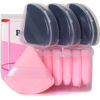 Picture of Ocim 10Pcs Triangle Powder Puffs for Face Powder,Soft Velour Makeup Setting Powder Puff with Case,Black&Pink
