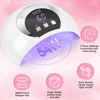Picture of Wisdompark UV LED Nail Lamp, 54W UV Light for Gel Nails with Automatic Sensor/3 Timer Setting Professional Nail Dryer Gel Polish Curing Lamp Nail Art Tools (White) (54, Watts)