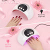 Picture of Wisdompark UV LED Nail Lamp, 54W UV Light for Gel Nails with Automatic Sensor/3 Timer Setting Professional Nail Dryer Gel Polish Curing Lamp Nail Art Tools (White) (54, Watts)