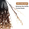 Picture of Goddess Box Braids Crochet Hair With Curly Ends 14 Inch Bohomian Box Braids Crochet Braids 8 Packs 3X Crochet Braids Synthetic Braiding Hair Extension for Black Women (14 Inch (Pack of 8), T1B 30 33)…