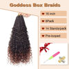 Picture of Goddess Box Braids Crochet Hair With Curly Ends 16 Inch Bohomian Box Braids Crochet Braids 8 Packs 3X Crochet Braids Synthetic Braiding Hair Extension for Black Women (16 Inch (Pack of 8), T350)…