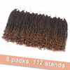 Picture of Goddess Box Braids Crochet Hair With Curly Ends 8 Inch Bohomian Box Braids Crochet Braids 8 Packs 3X Crochet Braids Synthetic Braiding Hair Extension for Black Women (8 Inch (Pack of 8), T30)………