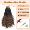 Picture of Goddess Box Braids Crochet Hair With Curly Ends 10 Inch Bohomian Box Braids Crochet Braids 8 Packs 3X Crochet Braids Synthetic Braiding Hair Extension for Black Women (10 Inch (Pack of 8), 4-30)……