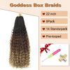 Picture of Goddess Box Braids Crochet Hair With Curly Ends 22 Inch Bohomian Box Braids Crochet Braids 8 Packs 3X Crochet Braids Synthetic Braiding Hair Extension for Black Women (22 Inch (Pack of 8), 4-30-27)……