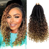 Picture of Goddess Box Braids Crochet Hair With Curly Ends 8 Inch Bohomian Box Braids Crochet Braids 8 Packs 3X Crochet Braids Synthetic Braiding Hair Extension for Black Women (8 Inch (Pack of 8), 4-30-27)……