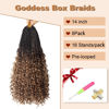 Picture of Goddess Box Braids Crochet Hair With Curly Ends 14 Inch Bohomian Box Braids Crochet Braids 8 Packs 3X Crochet Braids Synthetic Braiding Hair Extension for Black Women (14 Inch (Pack of 8), 4-30)………