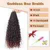 Picture of Goddess Box Braids Crochet Hair With Curly Ends 18 Inch Bohomian Box Braids Crochet Braids 8 Packs 3X Crochet Braids Synthetic Braiding Hair Extension for Black Women (18 Inch (Pack of 8), T350)…