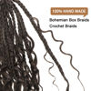 Picture of Goddess Box Braids Crochet Hair With Curly Ends 14 Inch Bohomian Box Braids Crochet Braids 8 Packs 3X Crochet Braids Synthetic Braiding Hair Extension for Black Women(14 Inch (Pack of 8), #4）)