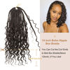 Picture of Goddess Box Braids Crochet Hair With Curly Ends 14 Inch Bohomian Box Braids Crochet Braids 8 Packs 3X Crochet Braids Synthetic Braiding Hair Extension for Black Women(14 Inch (Pack of 8), #4）)