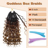 Picture of Goddess Box Braids Crochet Hair With Curly Ends 8 Inch Bohomian Box Braids Crochet Braids 1 Packs 3X Crochet Braids Synthetic Braiding Hair Extension for Black Women (8 Inch (Pack of 1), 1B-33-30)……