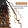 Picture of Goddess Box Braids Crochet Hair With Curly Ends 8 Inch Bohomian Box Braids Crochet Braids 1 Packs 3X Crochet Braids Synthetic Braiding Hair Extension for Black Women (8 Inch (Pack of 1), 1B-33-30)……