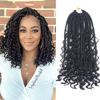 Picture of Goddess Box Braids Crochet Hair With Curly Ends 8 Inch Bohomian Box Braids Crochet Braids 1 Packs 3X Crochet Braids Synthetic Braiding Hair Extension for Black Women (8 Inch (Pack of 1), 1B)……