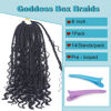 Picture of Goddess Box Braids Crochet Hair With Curly Ends 8 Inch Bohomian Box Braids Crochet Braids 1 Packs 3X Crochet Braids Synthetic Braiding Hair Extension for Black Women (8 Inch (Pack of 1), 1B)……