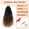 Picture of Goddess Box Braids Crochet Hair With Curly Ends 14 Inch Bohomian Box Braids Crochet Braids 8 Packs 3X Crochet Braids Synthetic Braiding Hair Extension for Black Women (14 Inch (Pack of 8), 4-30-27)………