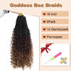 Picture of Goddess Box Braids Crochet Hair With Curly Ends 18 Inch Bohomian Box Braids Crochet Braids 8 Packs 3X Crochet Braids Synthetic Braiding Hair Extension for Black Women (18 Inch (Pack of 8), T1B 30 33)…