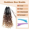 Picture of Goddess Box Braids Crochet Hair With Curly Ends 14 Inch Bohomian Box Braids Crochet Braids 1 Packs 3X Crochet Braids Synthetic Braiding Hair Extension for Black Women (14 Inch (Pack of 1), 1B-33-30)……