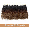 Picture of Goddess Box Braids Crochet Hair With Curly Ends 8 Inch Bohomian Box Braids Crochet Braids 8 Packs 3X Crochet Braids Synthetic Braiding Hair Extension for Black Women (8 Inch (Pack of 8), T1B-33-30)………