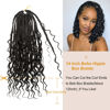 Picture of Goddess Box Braids Crochet Hair With Curly Ends 14 Inch Bohomian Box Braids Crochet Braids 8 Packs 3X Crochet Braids Synthetic Braiding Hair Extension for Black Women (14 Inch (Pack of 8), #2)