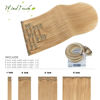 Picture of WindTouch Clip In Hair Extensions Human Hair Honey Blonde 18Inch 70g #27 7PCS Blonde Hair Extensions