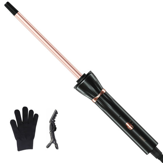 Picture of HIRAY 3/8 Inch Curling Iron,9mm Tiny Curling Wand,Ceramic Small Barrel Curling Iron with Adjustable Temperature,Fast Heating,for Short & Long Hair
