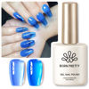 Picture of BORN PRETTY Ice Jelly Gel Nail Polish Jelly Deep Blue Gel Nail Polish Sheer Transparent Deep Blue Natural Translucent Hema-Free Soak Off Gel Polish Nail Art DIY 15ML