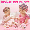 Picture of TOMICCA Kids Nail Polish Set, Non Toxic Quick Dry Water-Based Peel-Off 10 Colors Toddler Nail Polish Kit Natural Safe Quick Diy Nail Polish Gifts Kit for Girls Ages 5+