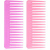 Picture of Large Wide Tooth Detangling Comb for Curly and Wet/Dry Hair - No Handle, Styling Shampoo Comb (Pink, Rose Red)