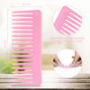 Picture of Large Wide Tooth Detangling Comb for Curly and Wet/Dry Hair - No Handle, Styling Shampoo Comb (Pink, Rose Red)