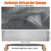 Picture of Unifab African Net Sponge Authentic Real African Exfoliating Net Bath Sponge Wash Cloth Exfoliating Washcloth African Net Cloth Body Scrubber for Shower Gray