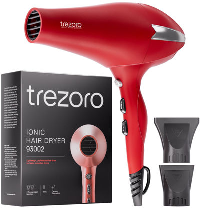 Picture of Professional Ionic Hair Dryer for Salon - 2200W Powerful Blow Dryer - Lightweight Travel for Normal & Curly Hair Includes Volume Styling Nozzle