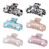 Picture of Multi -colored Hair Claw Clips, Acetate Hair Banana Barrettes, French Butterfly Jaw ClipsPrint Stylish Hair Accessories for Girls and Women