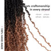 Picture of Toyotress Yanky Twist Crochet Hair - 10 Inch 2 Packs (30 Strands/Pcs) Fluffy Spring Mini Twist Short Bob Passion Twist, Ombre Brown Pre-Looped Crochet Braids Braiding Hair (10 Inch, OT30-2P)