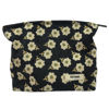 Picture of GUTGNK Corduroy Ladies Cosmetic Bag, Large Capacity Canvas Cosmetic Bag Travel Toiletry Bag Accessories Organizer, Black Plum