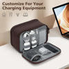 Picture of Wedama Toiletry Bag for Men, Medium Hanging Travel Toiletry Bag, Extra Electronic Organizer Bag Waterproof Travel Bag for Toiletries, PU Handle Travel Bag for Travel Trips Swim Camping, Brown
