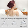 Picture of ZIMASILK 22 Momme 100% Mulberry Silk Bonnet for Sleeping & Women Hair Care, Highest Grade 6A Silk hair wrap for sleeping with Premium Elastic Stay On Head (1Pc, Burgundy)
