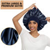 Picture of 3PCS Extra Large Satin Bonnets for Sleeping, Hair Bonnets for Black Women Braids Curly Hair, F