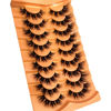 Picture of HBZGTLAD Soft Mink Eyelashes 3D Curl Winged End Eye Elongated Fake Lashes Thick Handmade Natural False Eyelash Messy Cross Lash Wholesale (HU-2)