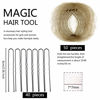 Picture of Zonon Bun Hair Nets Invisible Elastic Edge Mesh and U Shaped Pins Set, 50Pcs Individual Package Invisible Hair Nets, 40Pcs U Shaped Pins for Ballet Bun, Sleeping, Women and Wig (Light Linen)