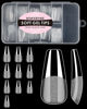 Picture of Soft Gel Nail Tips Medium Coffin, 120PCS Pre Buff Full Cover Nail Extenison Tips Half Matte Gel X Nail Tips BORNBYME