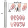 Picture of HYWWPFLAY 4 Pieces Extra Large Cylindrical Cat Eye Magnet for Nails Double-Head Magnetic Gel Polish Stick Multi-Function Nail Magnet Strong Magic Cat Eye Manicure Design Tool