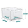 Picture of SpaceHacks 4 Pack Stackable Makeup Organizer and Storage, Acrylic Organizers，Clear Plastic Storage Drawer with Handles for Vanity, Undersink, Kitchen Cabinets, Pantry