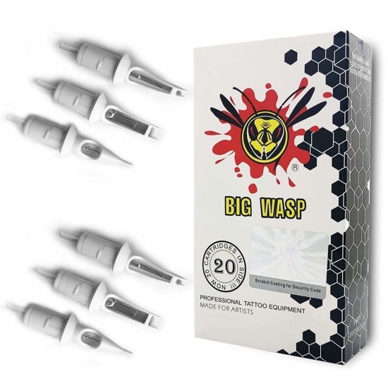 Picture of BIGWASP Professional Disposable 1015RL Tattoo Needle Cartridge #10 Bugpin 15 Round Liner (15RL) 20Pcs