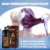 Picture of IIIMEIDU Hair Dye Shampoo 3 in 1 for Gray Hair, Herbal Ingredients Shampoo Burgundy Hair Dye for Women Men, Grey Coverage Shampoo 500ml
