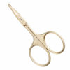Picture of LIVINGO 3.75" Small Safety Facial Nose Hair Scissors, Curved Blade with Rounded Tip Stainless Steel for Manicure Cuticle, Eyebrow, Dry Skin (Gold)