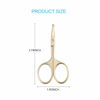 Picture of LIVINGO 3.75" Small Safety Facial Nose Hair Scissors, Curved Blade with Rounded Tip Stainless Steel for Manicure Cuticle, Eyebrow, Dry Skin (Gold)