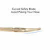 Picture of LIVINGO 3.75" Small Safety Facial Nose Hair Scissors, Curved Blade with Rounded Tip Stainless Steel for Manicure Cuticle, Eyebrow, Dry Skin (Gold)