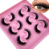 Picture of HBZGTLAD 6 Pairs Fluffy False Eyelashes Natural Faux Mink Strip 3D Lashes Pack (MSD-4)