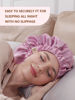 Picture of Years Calm Silk Bonnet for Sleeping Women, Double Layer Satin, Ajustable Elasticity Band， Hair Satin Bonnet for Sleeping - Sleep Shower Caps (Pink, One Size)